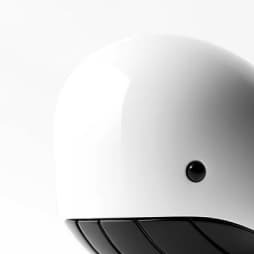 Glossy white macro detail