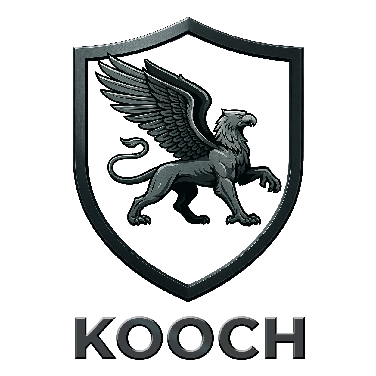 Kooch logo containing a shirdal inside a shield with kooch text