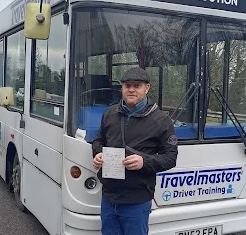 Successful HGV learner driver after passing test with Learn2Pass in Kent.