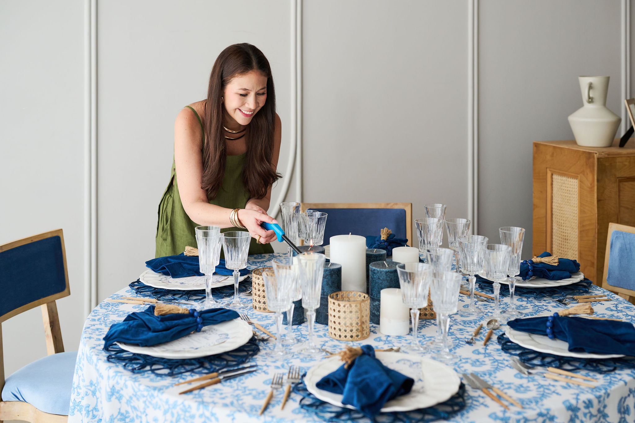 PALMER EVENTS BLU TABLE CANDEL WOMEN 