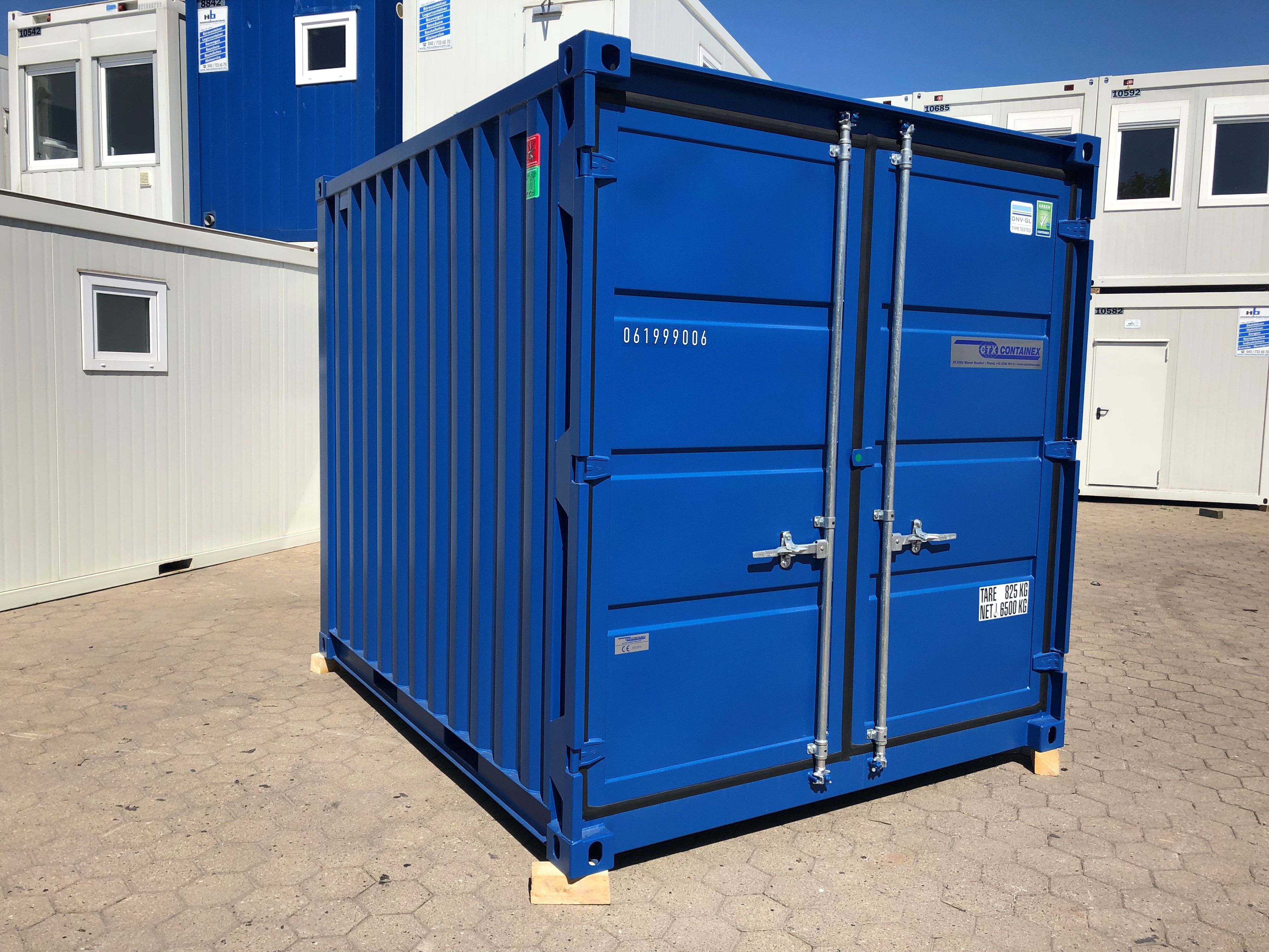 blauer Lagercontainer zum mieten oder kaufen in Hamburg