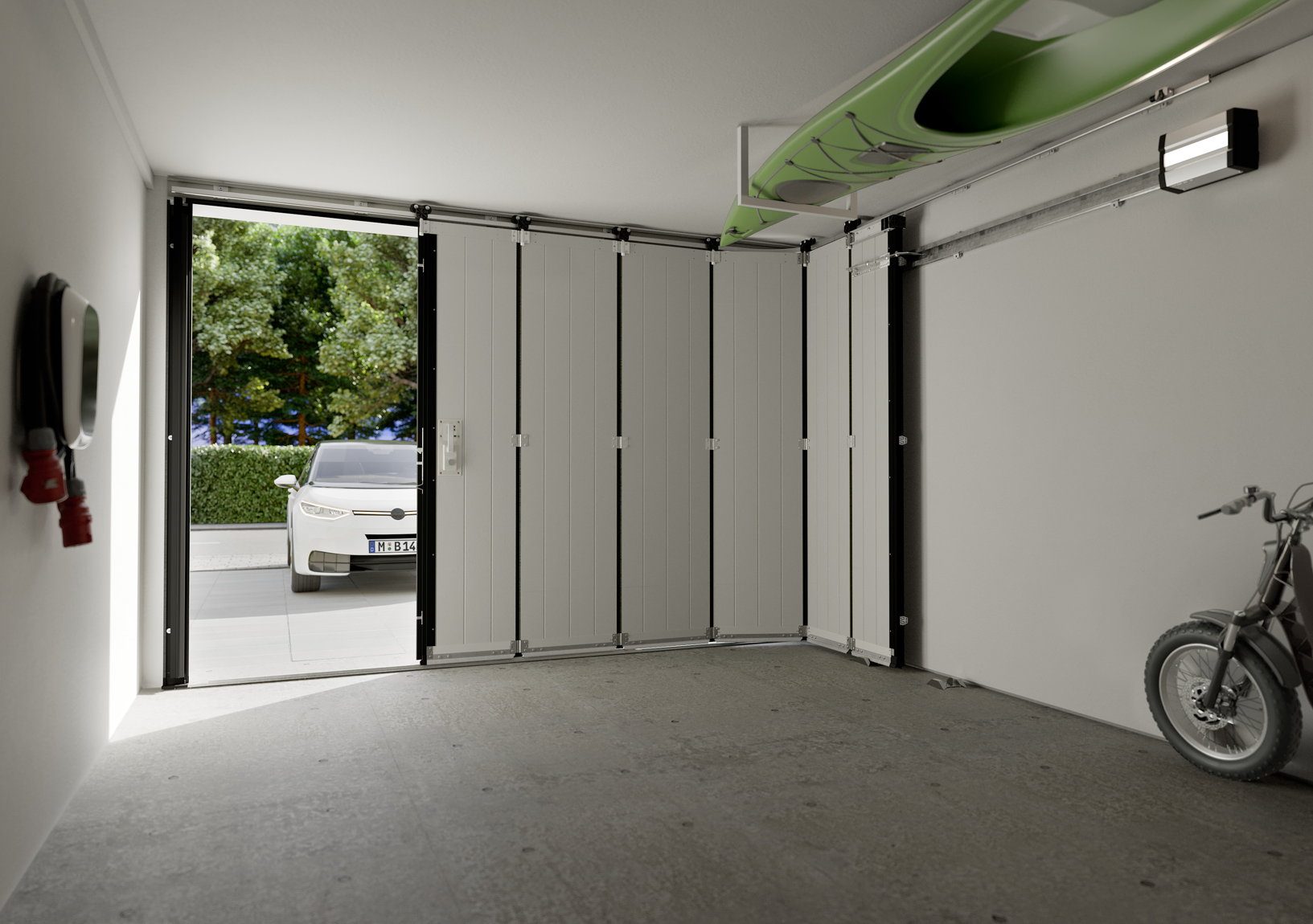 Sektionaltor von innen