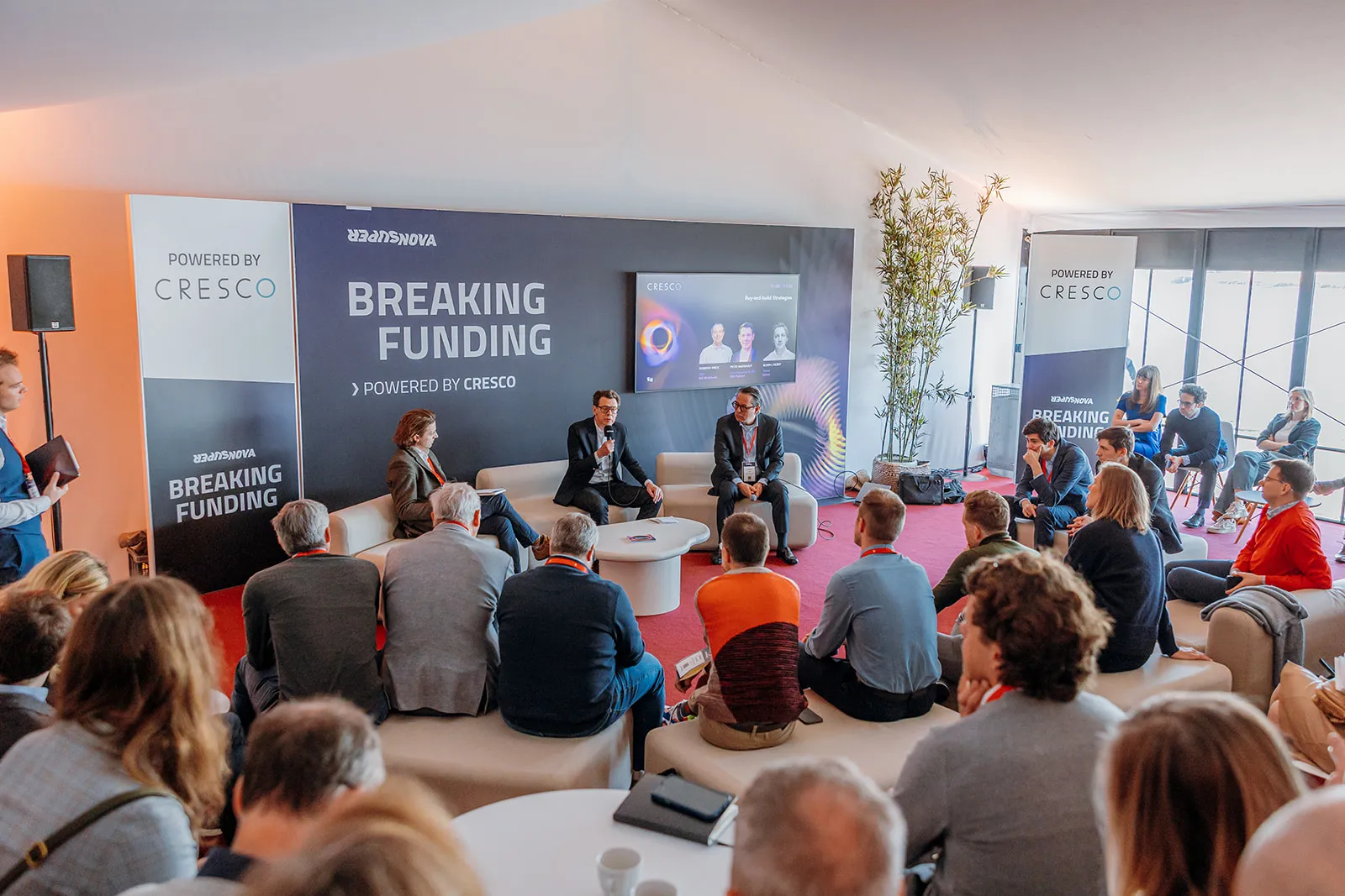 Wide shot of a breakout room at SuperNova 2025
