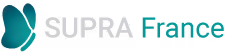 Logo officiel de Supra France représentant un papillon stylisé, symbole de bien-être et d’innovation dans les fauteuils de massage et appareils de relaxation