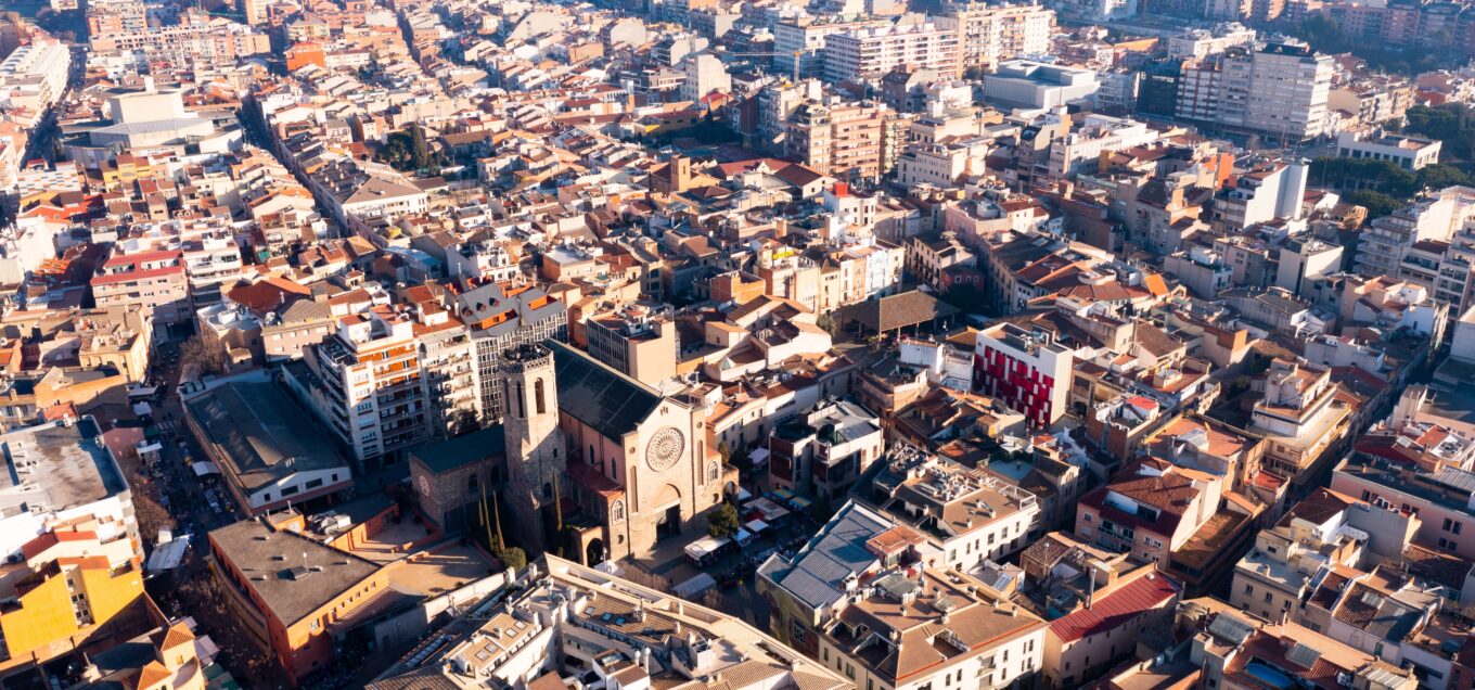 Vista de Granollers y su centro urbano, ciudad con opciones de entrenamiento personalizado