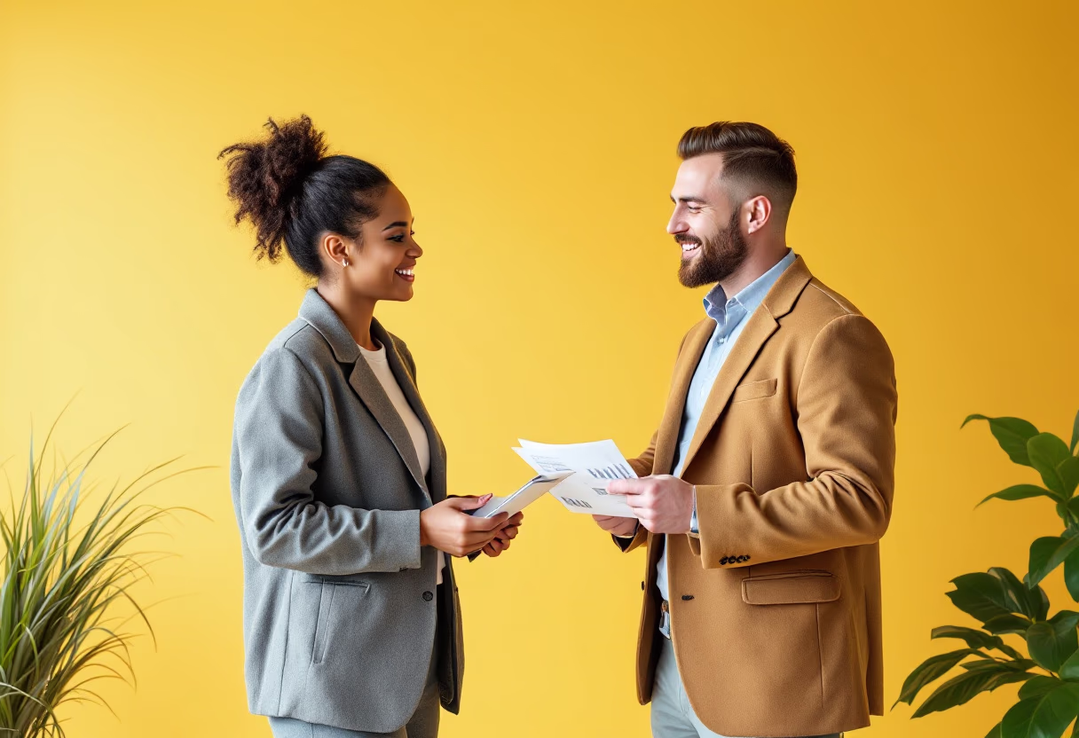 image of professional discussing a financial strategy with a client