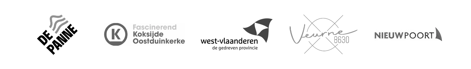 De Panne, Koksijde, Oostduinkerke, Provincie West-Vlaanderen, Stad Veurne, Stad Nieuwpoort