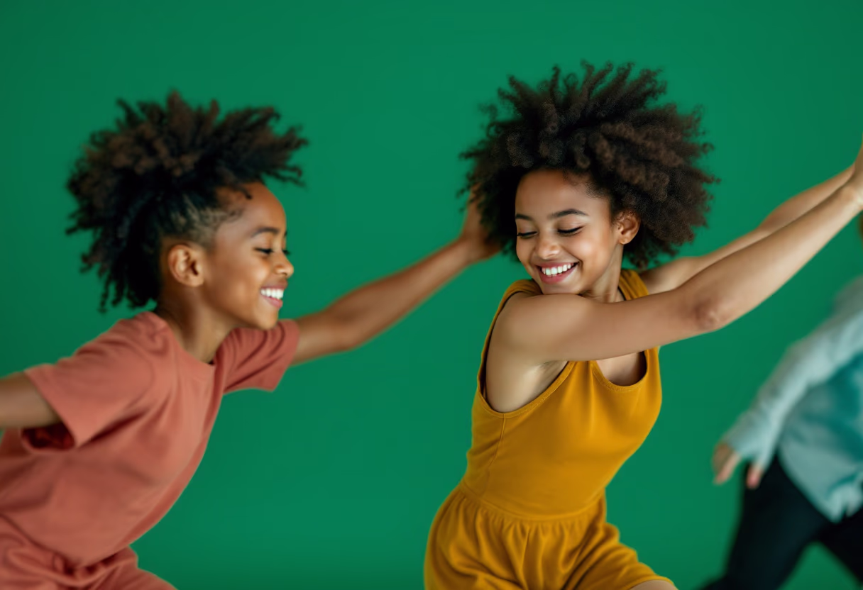 image of kids participating in a dance class