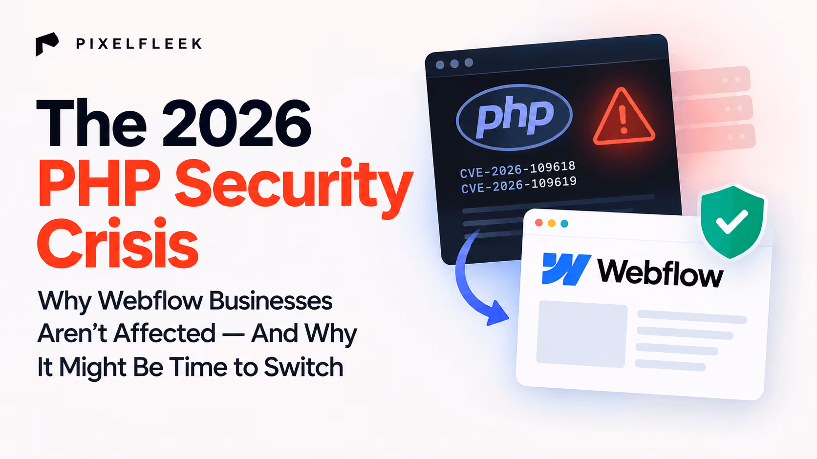 The 2026 PHP Security Crisis: Why Webflow Businesses Aren't Affected — And Why It Might Be Time to Switch