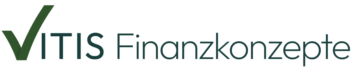VITIS Finanzkonzepte Schriftzug mit grünem Haken als V.