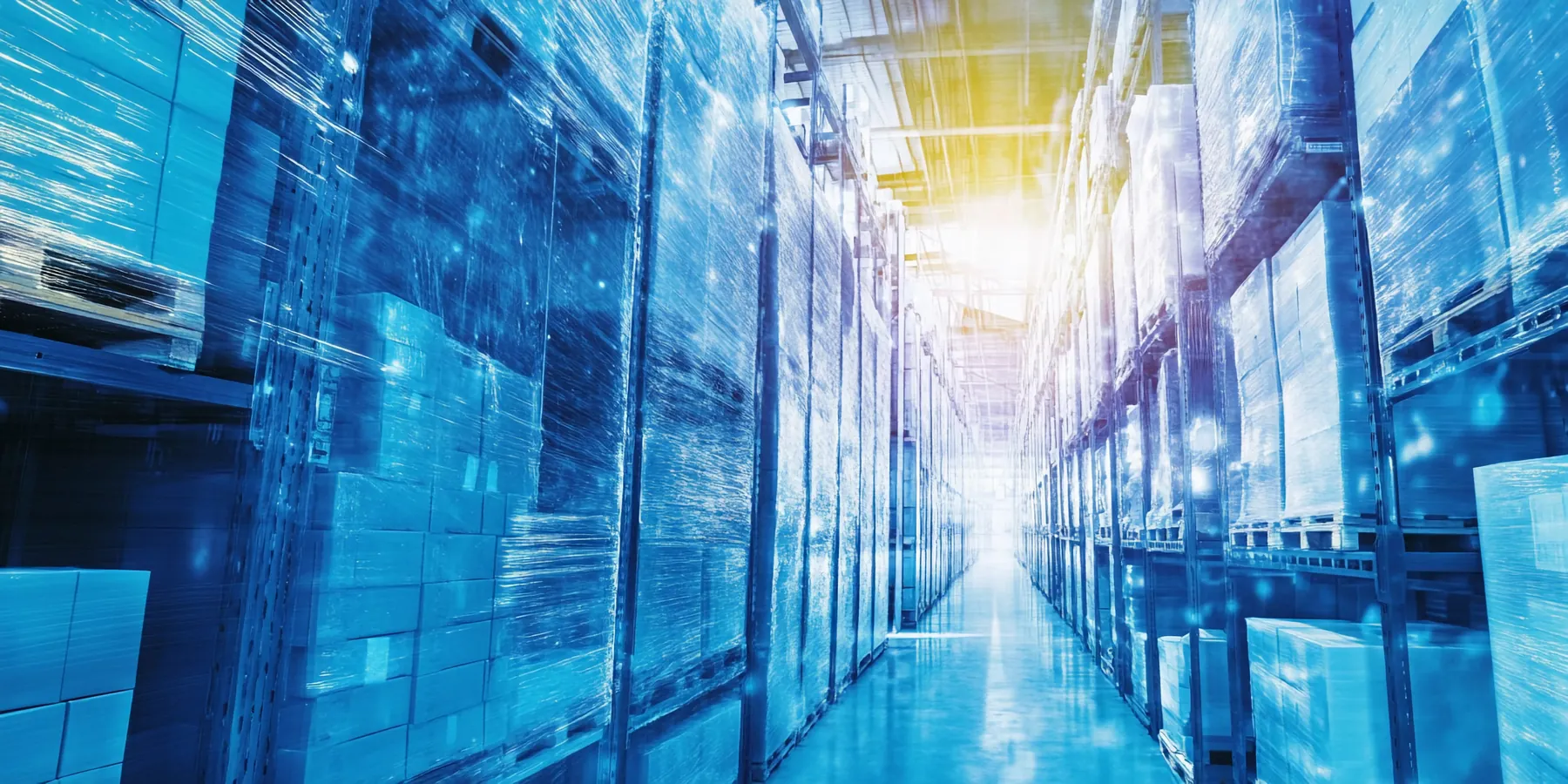 Cold storage warehouse with refrigerated racking