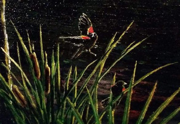Detail from "Lake View Sunrise", Copyright (c)2018 by Barry A. Conner