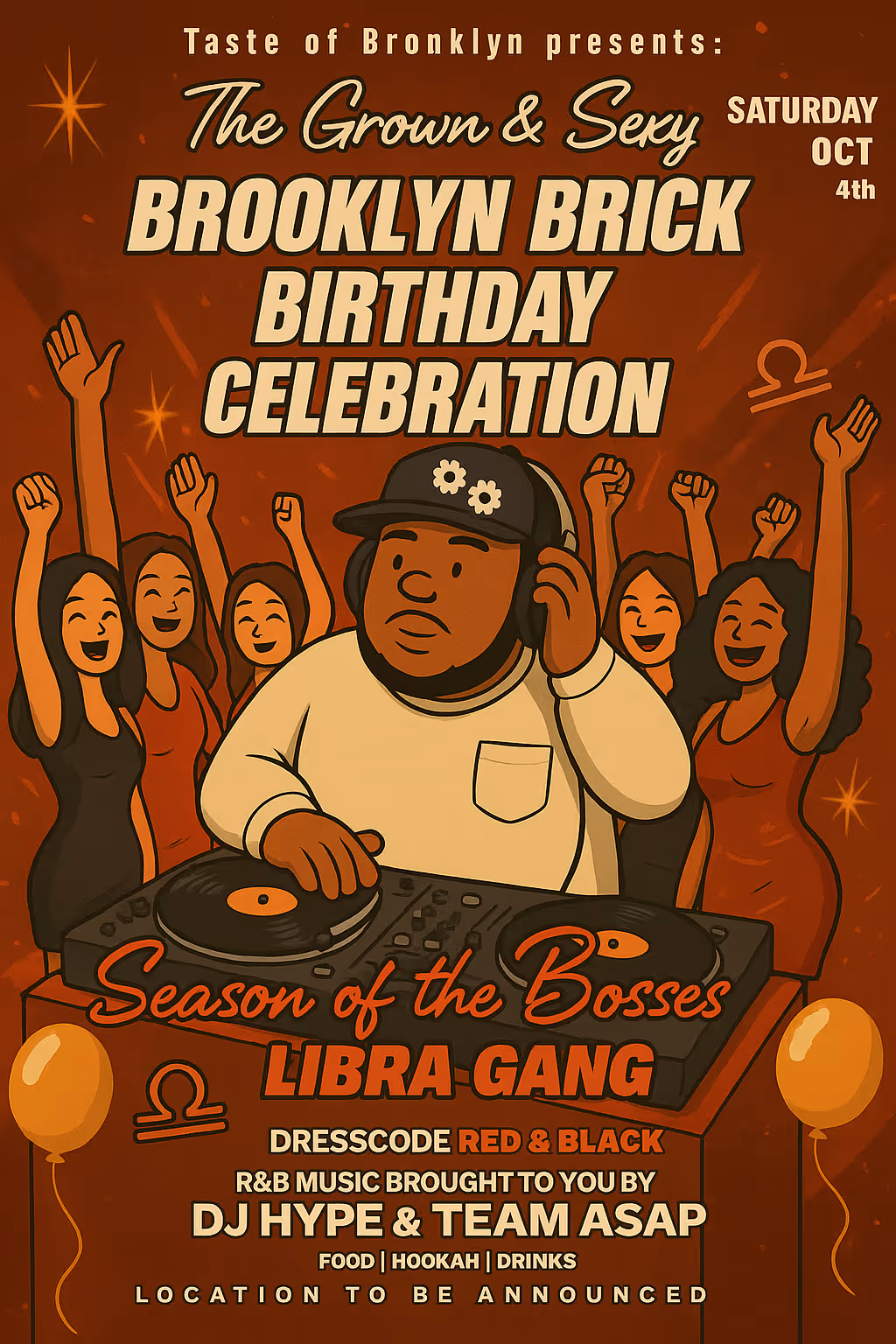 A flyer for the upcoming event