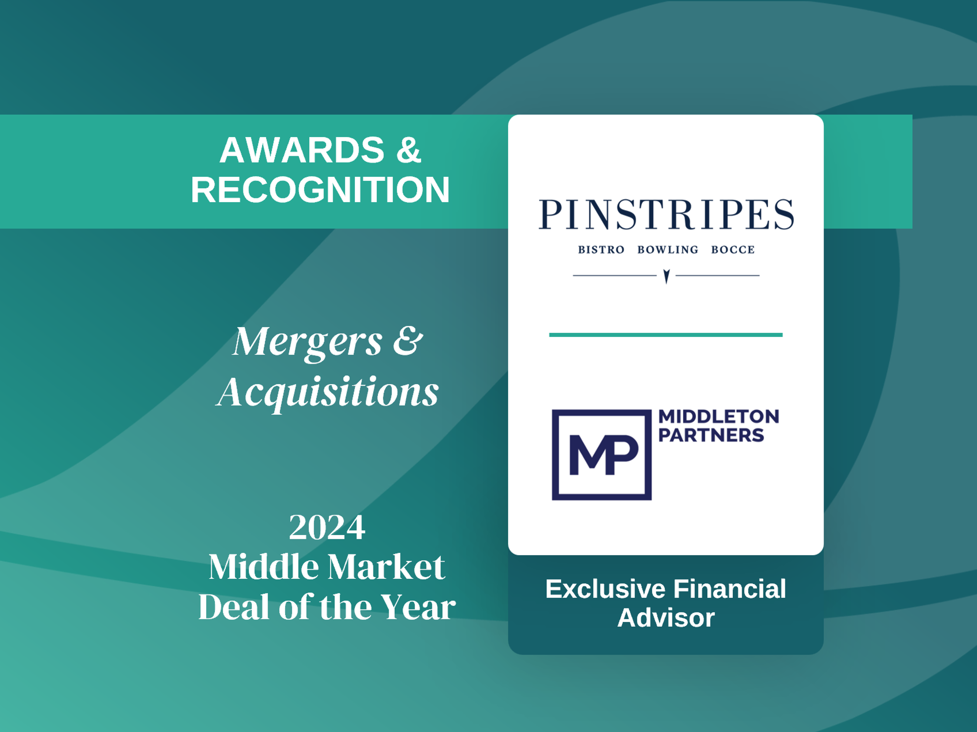 Pinstripes Business Combination with Banyan Acquisition Recognized by Mergers & Acquisitions as Deals of the Year