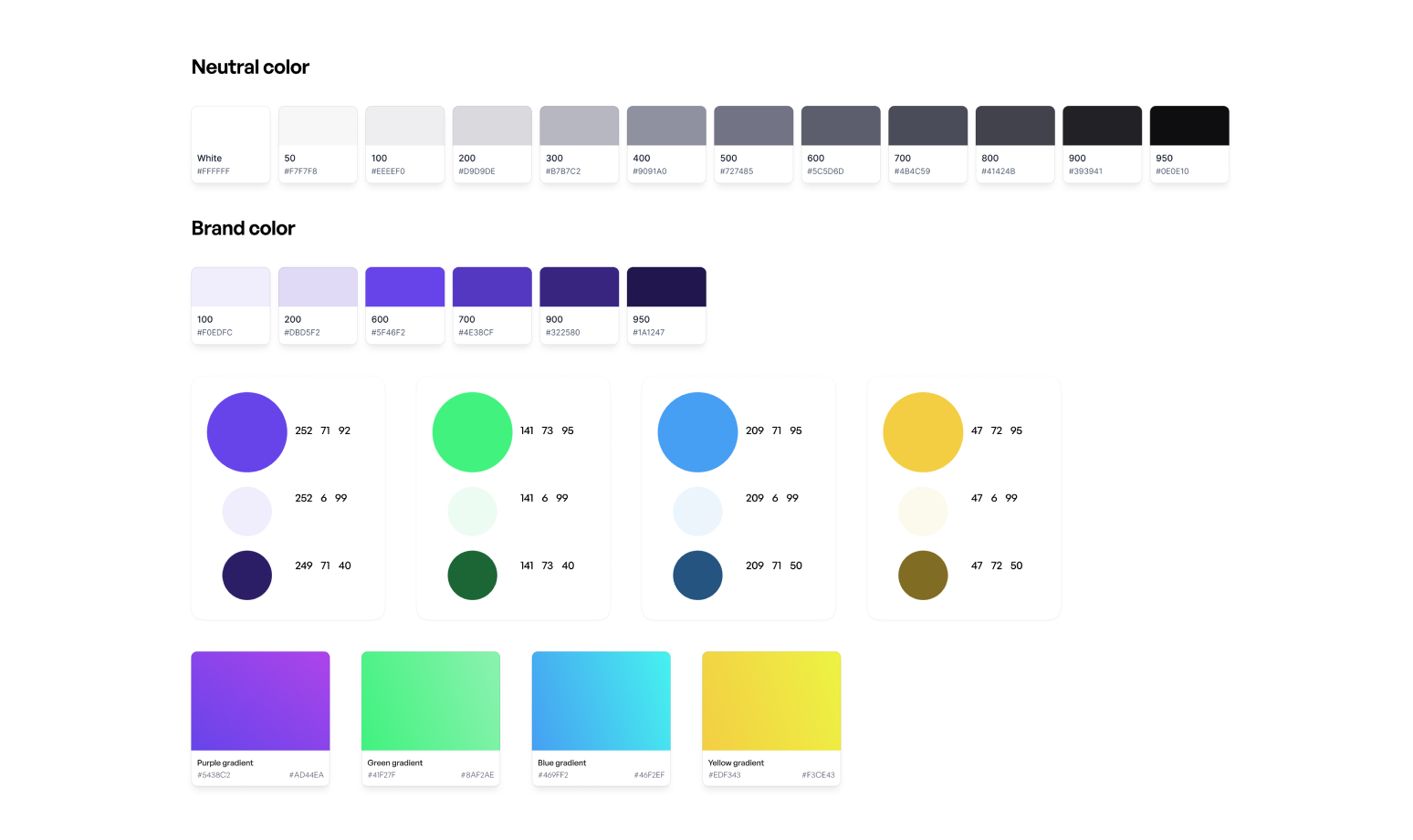 Color palette Stalx Services