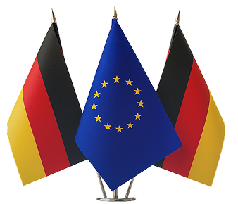 Flags of Germany and European Union