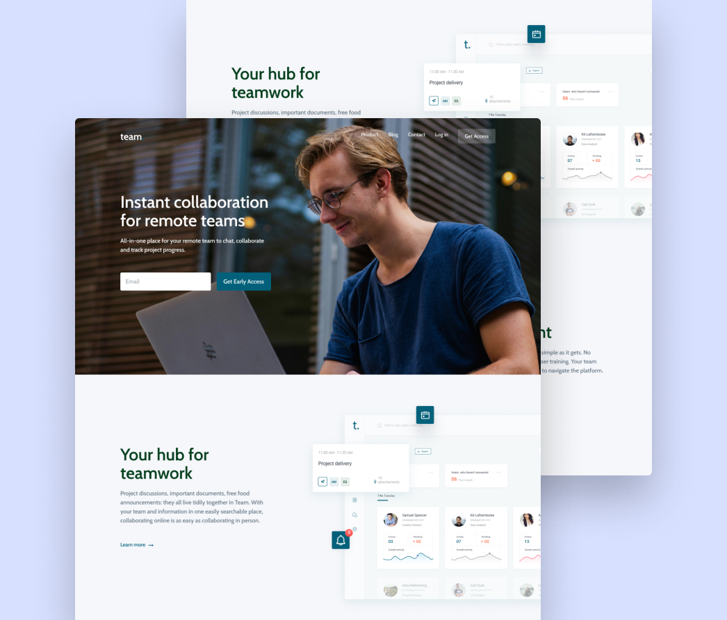 A mockup of a project