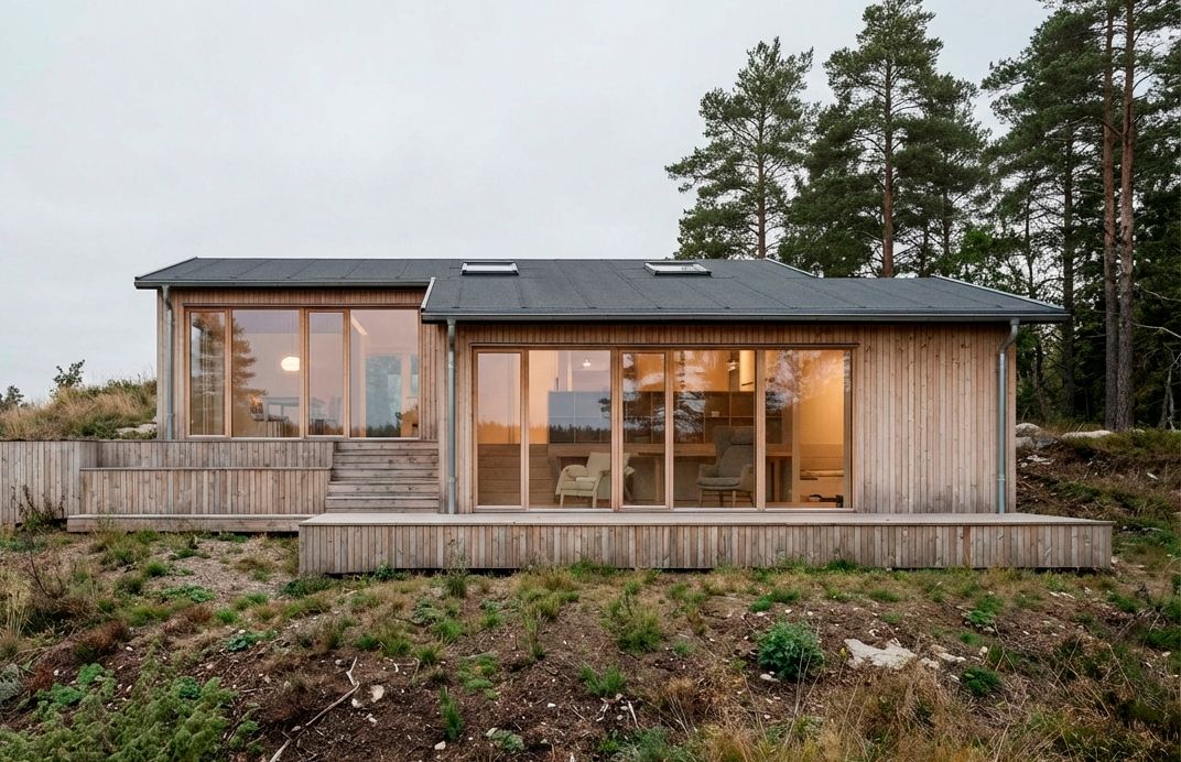 Extension and renovation of a summer house on Mols