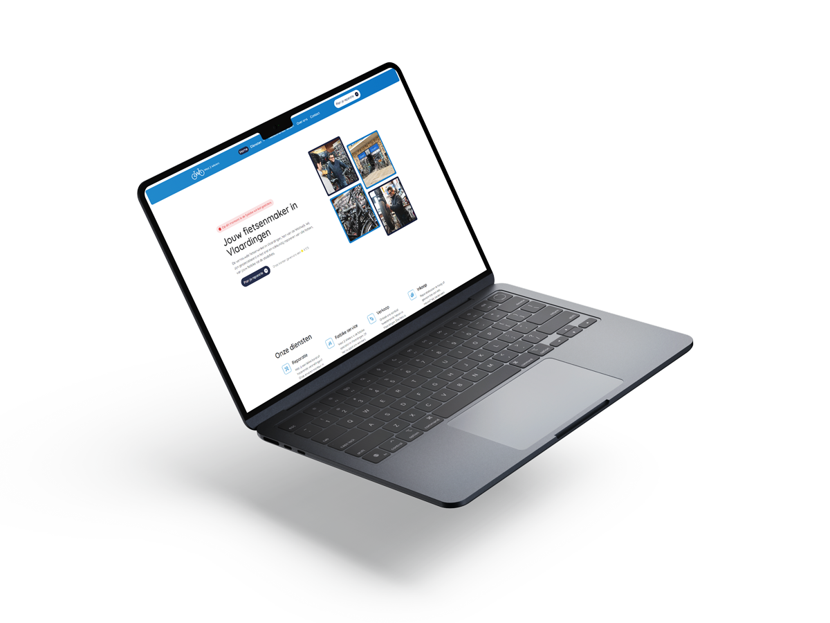 A laptop with the website of Novium composites