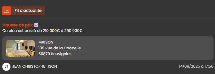 Partie de la capture d'écran de moncrm.immo