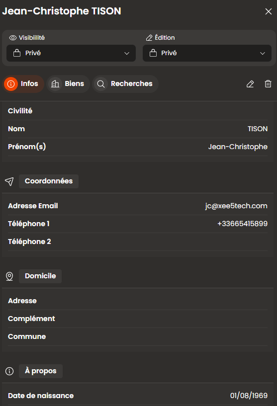 Capture d'écran de moncrm.immo pour le pavé 'Gain de temps et efficacité'