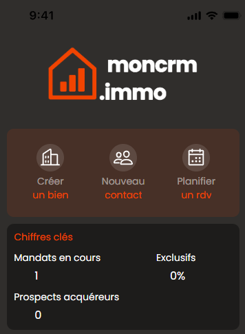 Capture d'écran de moncrm.immo pour le pavé 'Diffusion maximale'