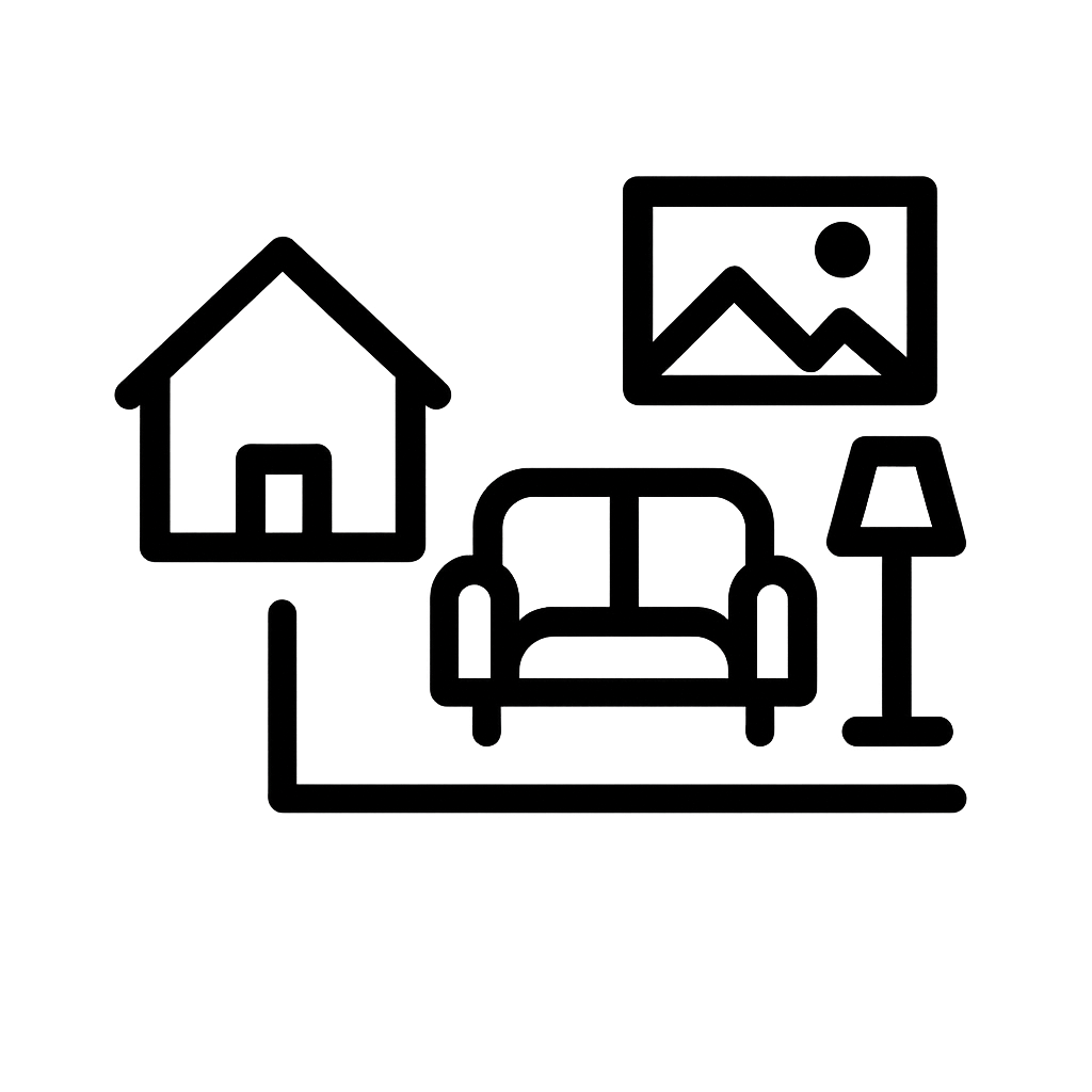 Illustration pour le bloc 'Home staging virtuel'
