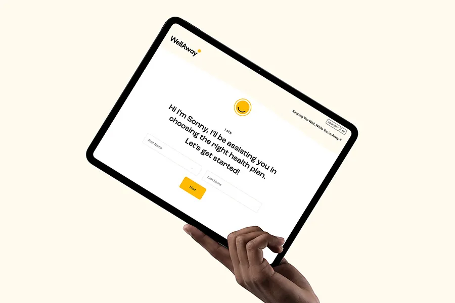 Sonny app shown in an ipad screen