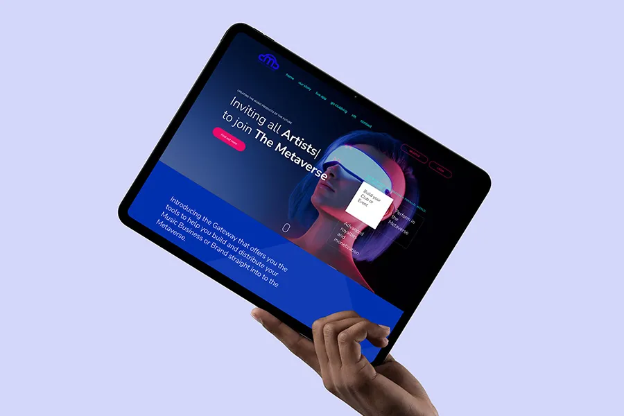 Home page of clubmixed.com shown in an ipad screen