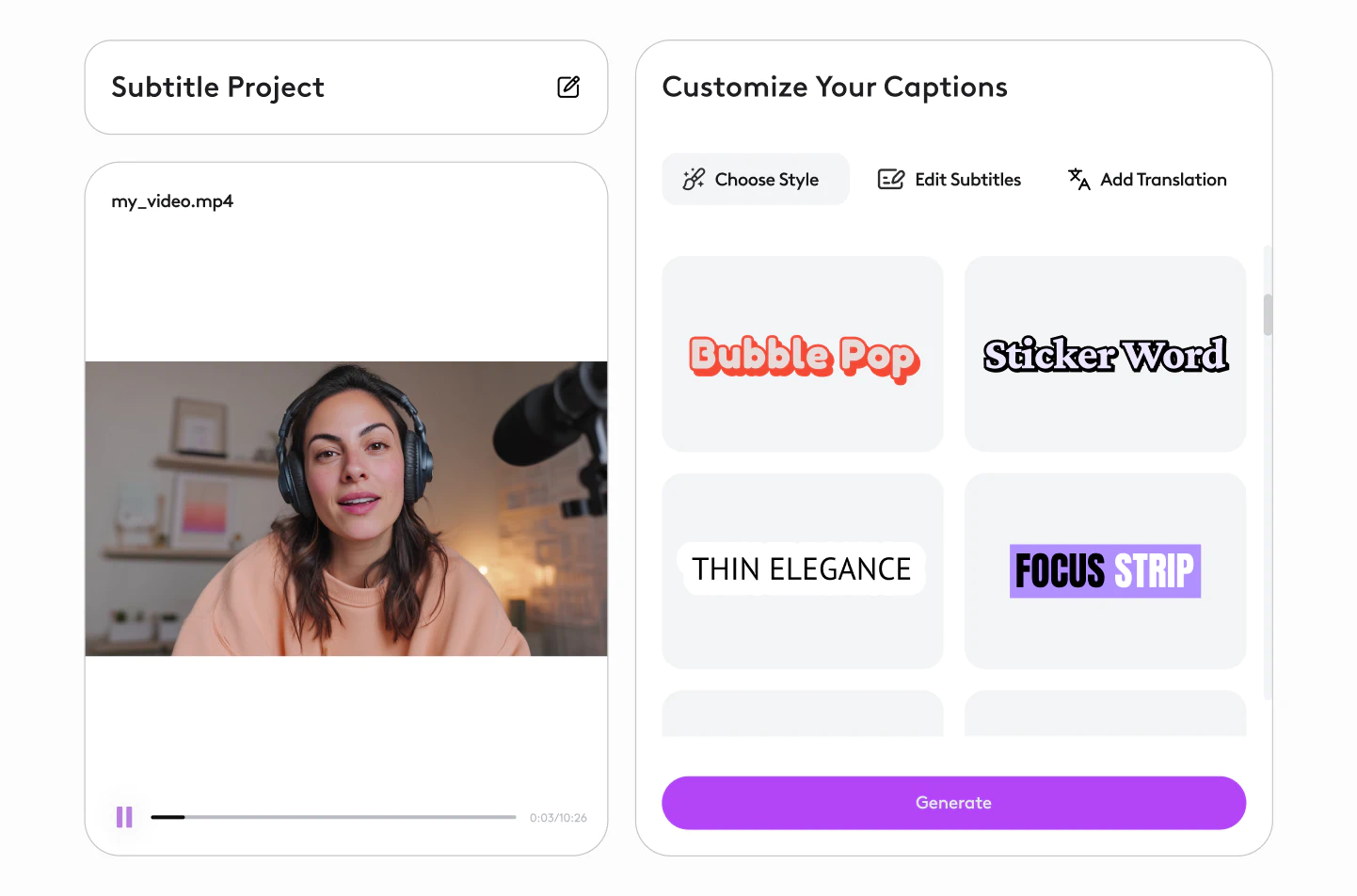 How to add subtitles to videos