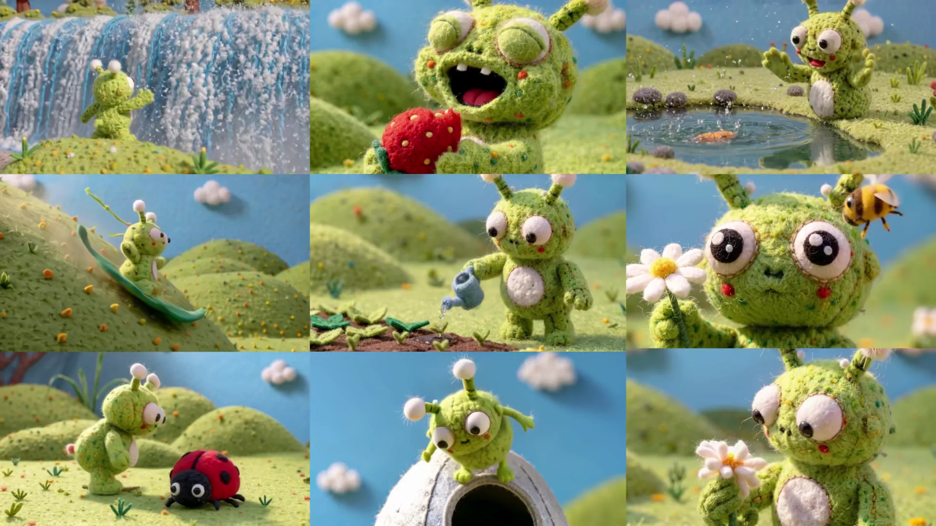 Low-resolution draft used to lock composition before upscaling the selected shots