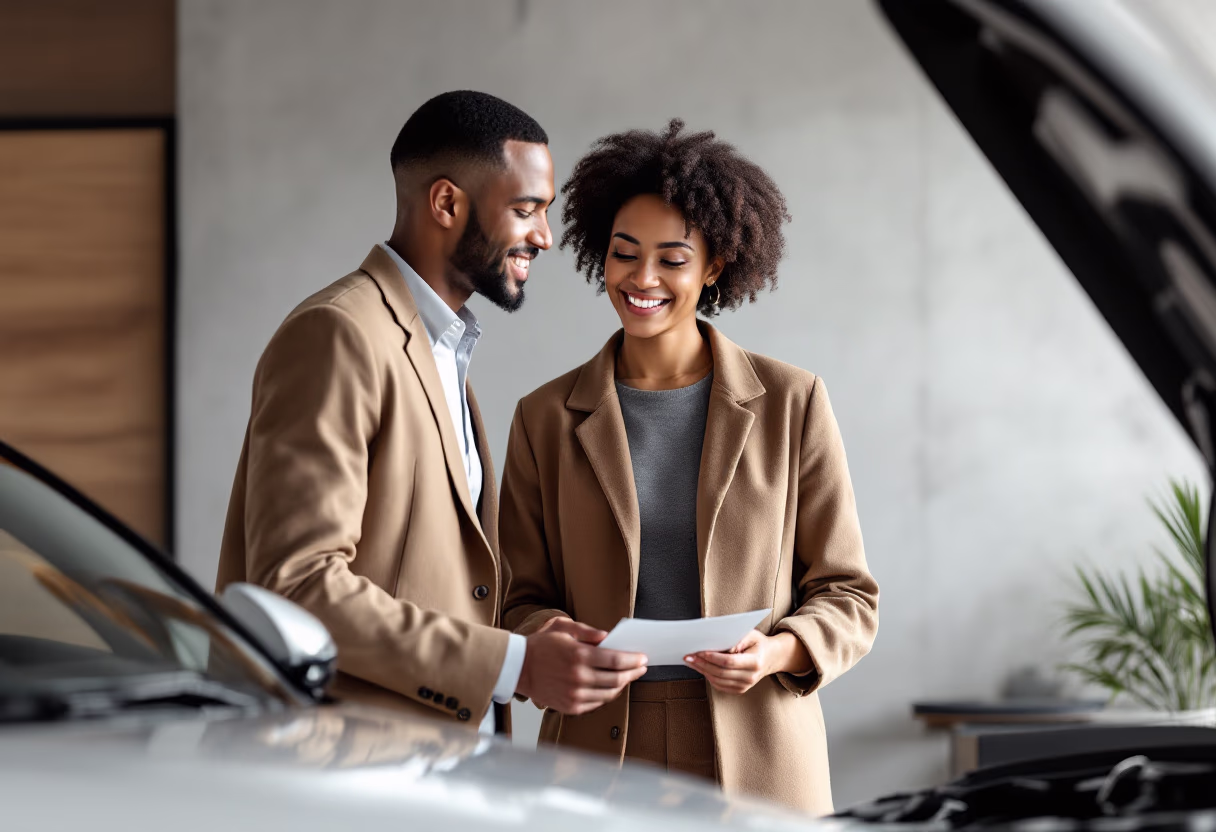 image of staff consulting a customer in an automotive service