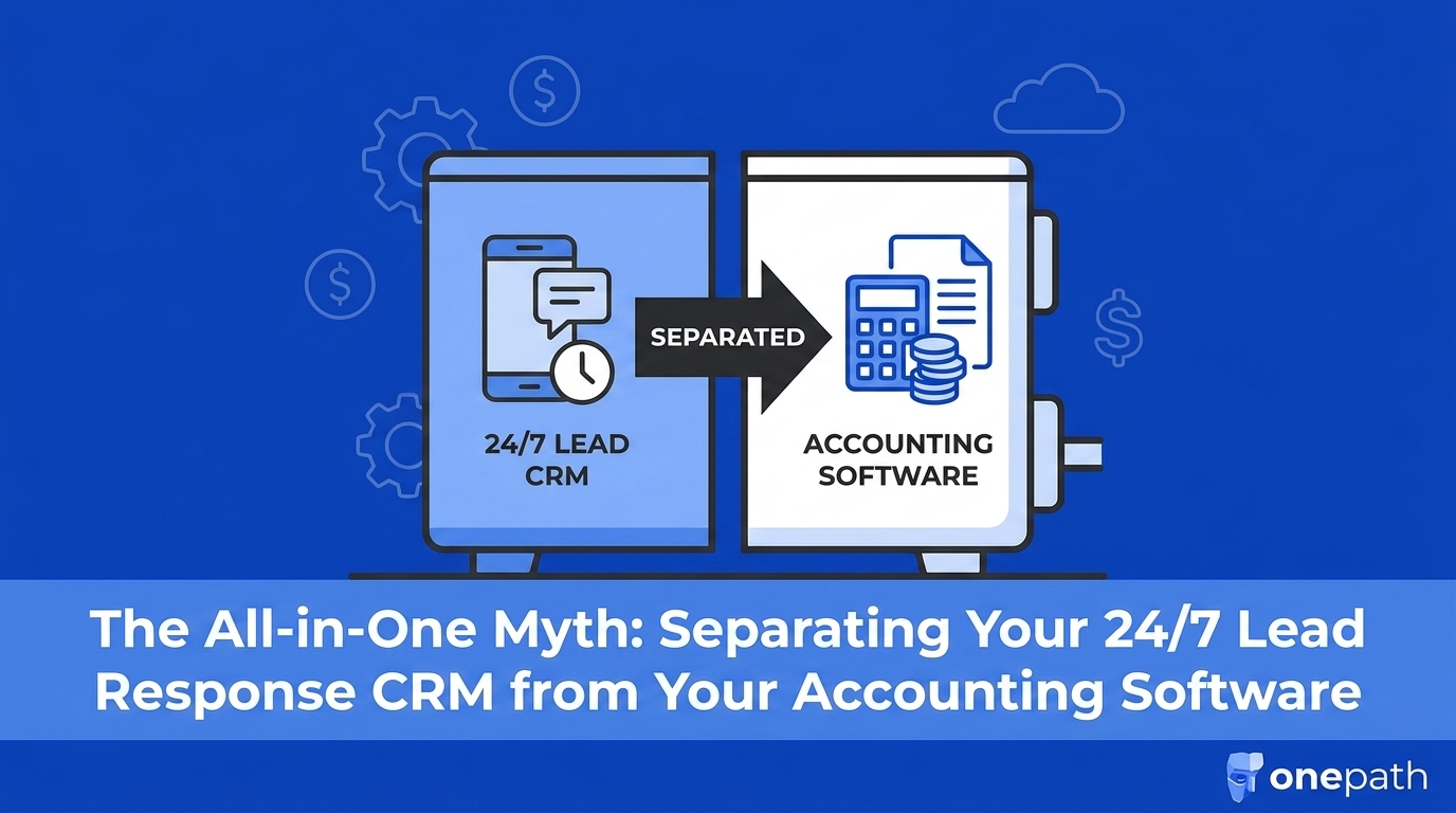 The All-in-One Myth: Separating Your 24/7 Lead Response CRM from Your Accounting Software — featured image
