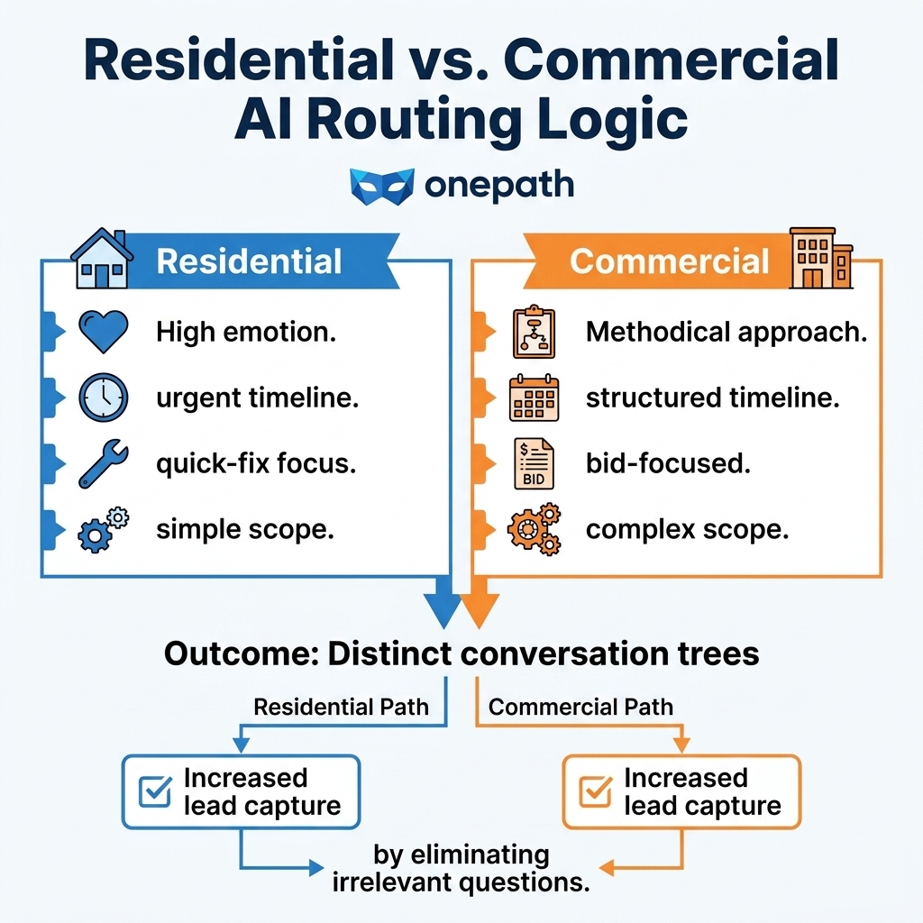 Residential vs. Commercial AI Routing Logic