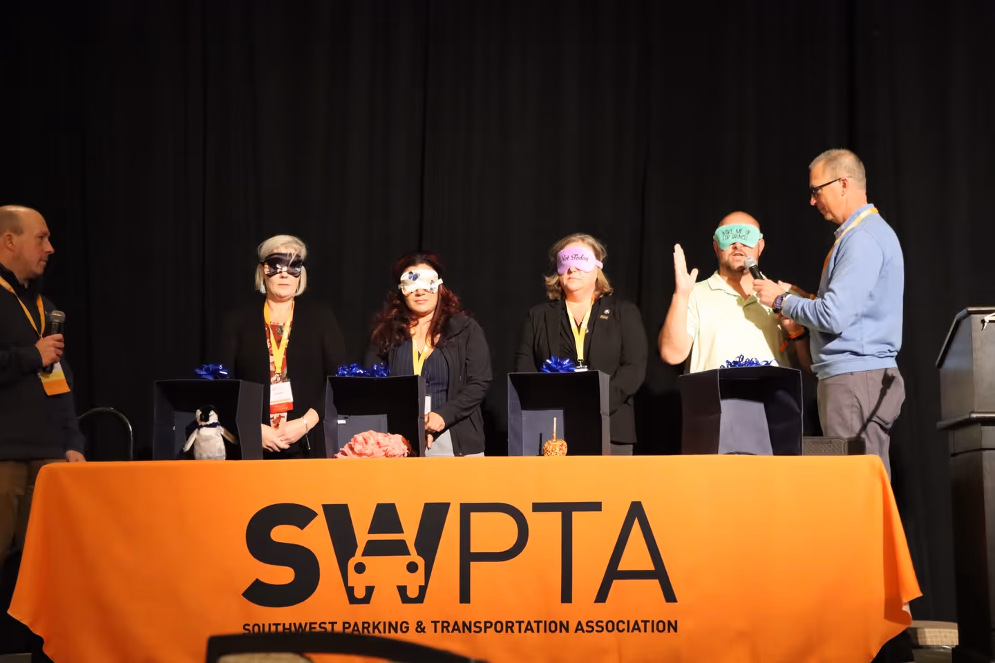 Group of SWPTA attendees posing at an event