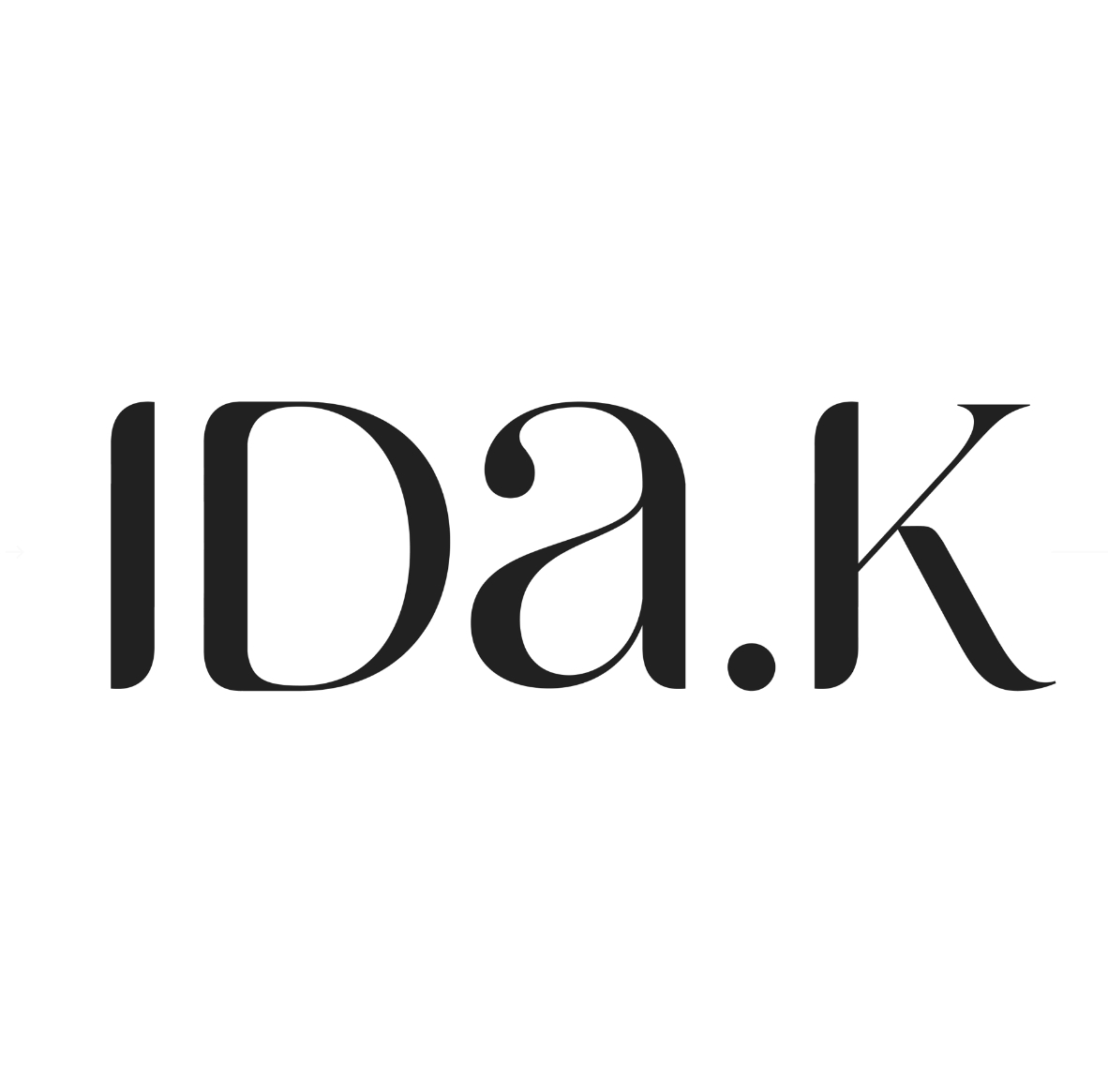 Black stylized text reading 'IDa.k' on a white background.