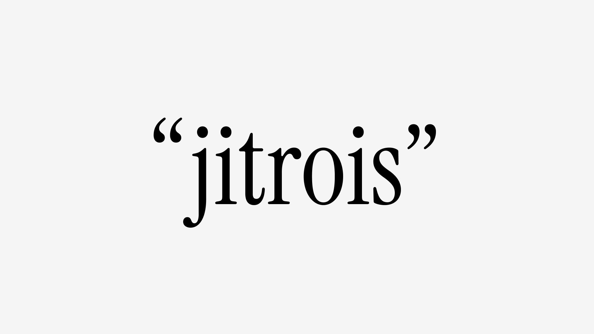 Jitrois by Garment Research