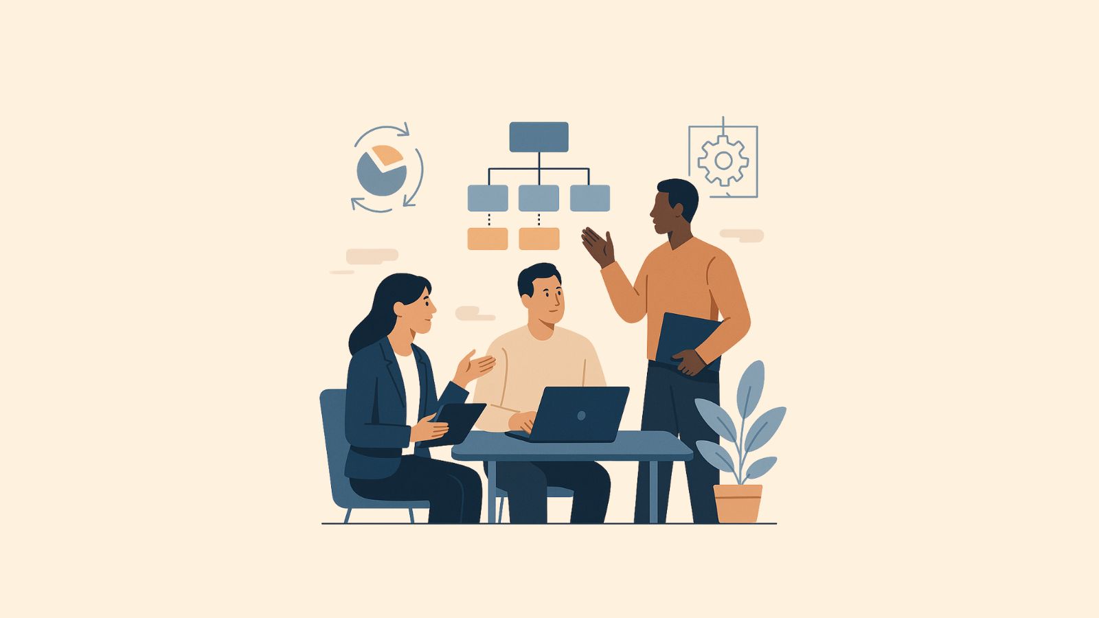 image of brainstorm session with sticky notes (for a b2b saas)