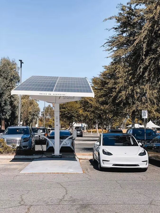 Solar Panel on White Background
