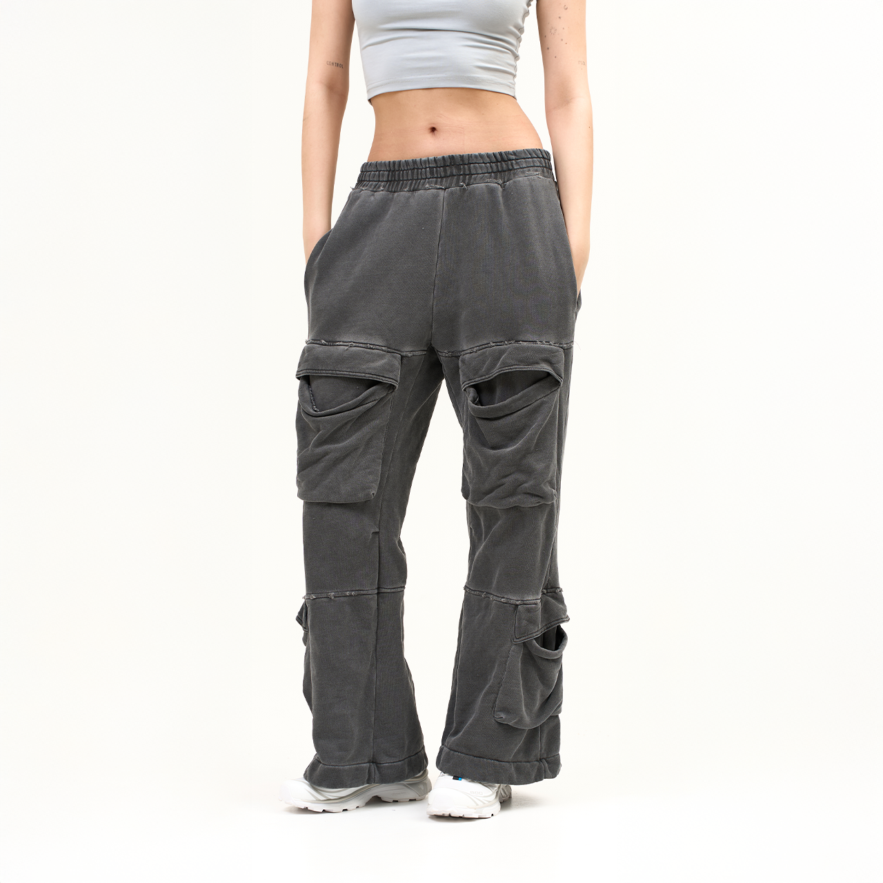 Штаны Sabe Pants Acid Wash Dark Grey фото 3