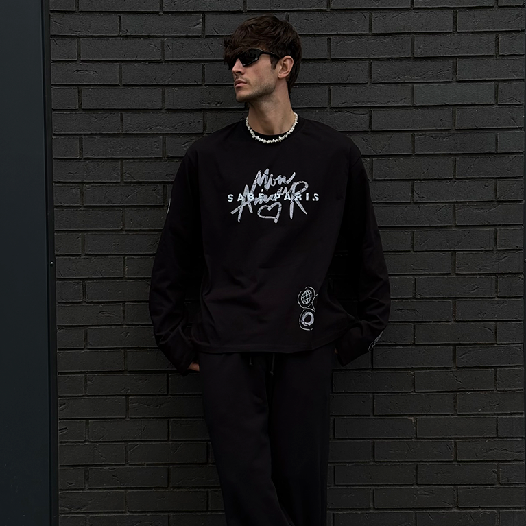 Лонгслив Sabe Mon Amour Black Long Sleeve фото 4
