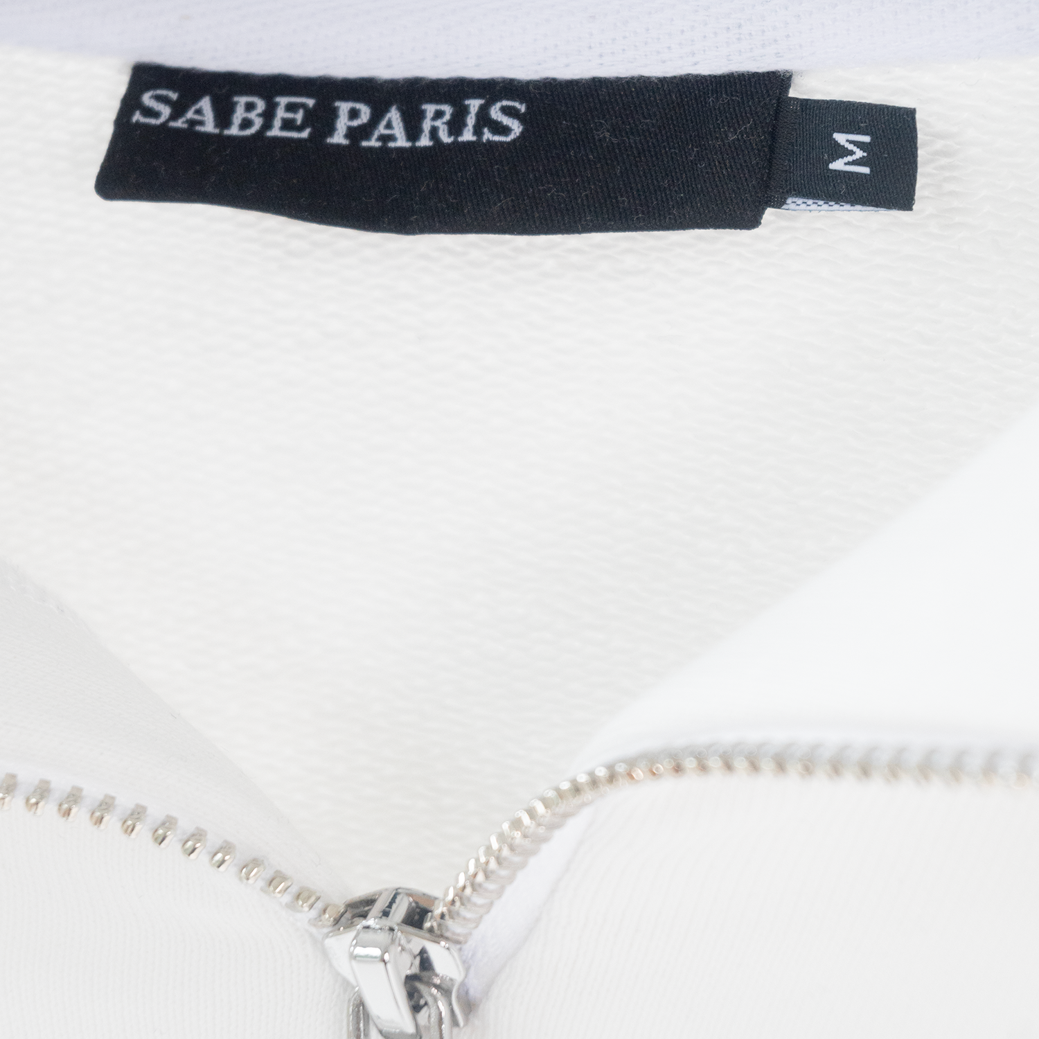 Зип-анорак Sabe Paris Cotton 3D Logo Half-Zip White фото 5