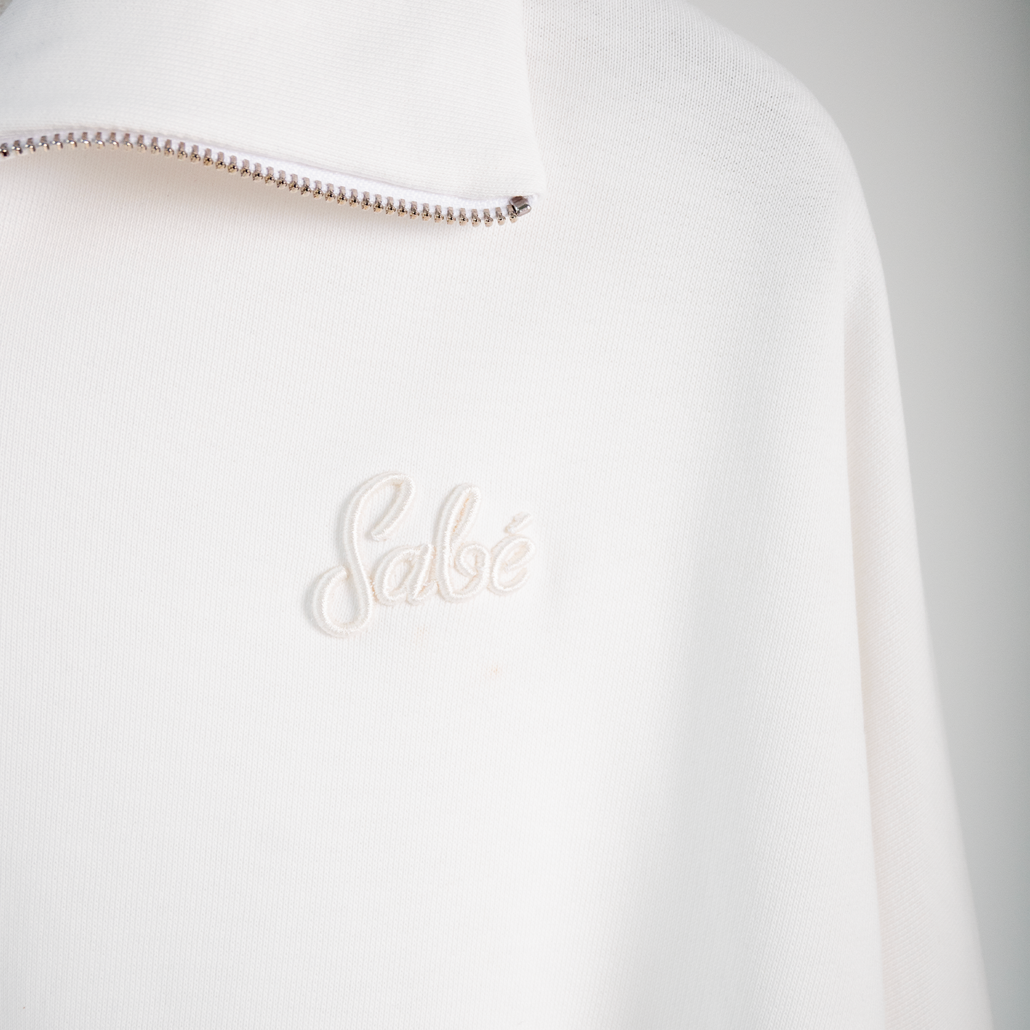 Зип-анорак Sabe Paris Cotton 3D Logo Half-Zip White фото 4