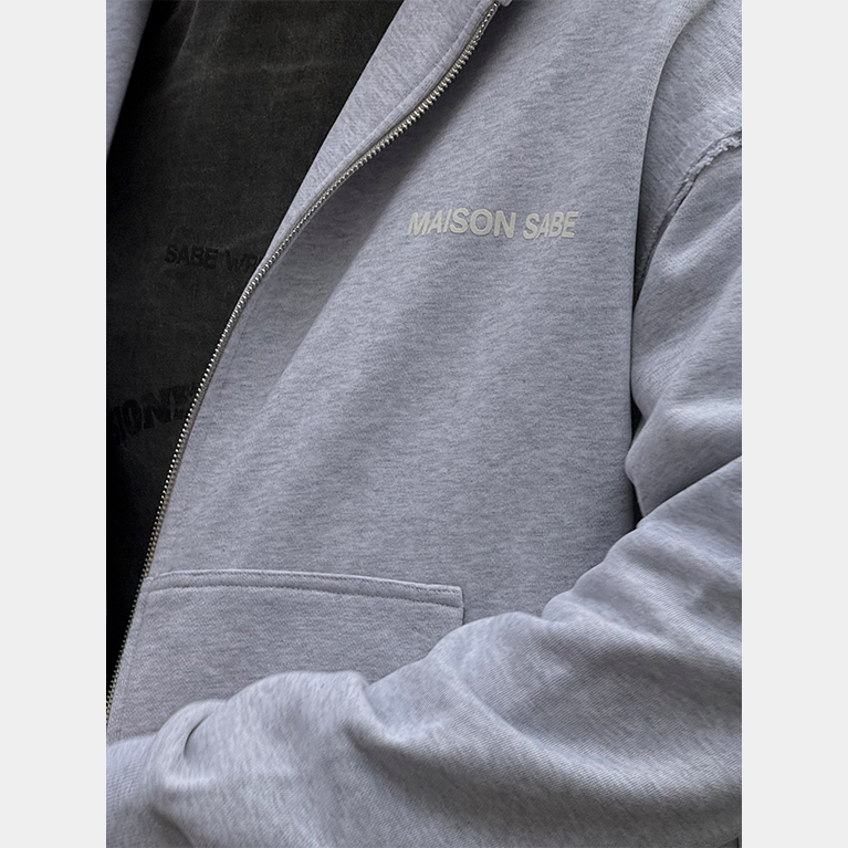 Зип-худи Sabe Maison Zip Hooded Heather Grey фото 5