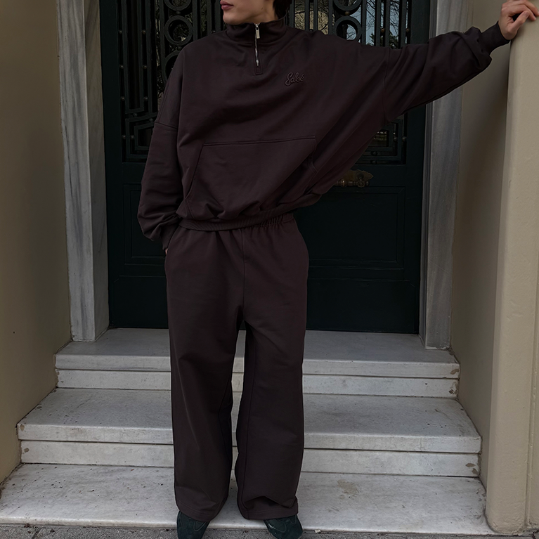Брюки Sabe Classic Logo Sweatpants Dark Brown фото 3