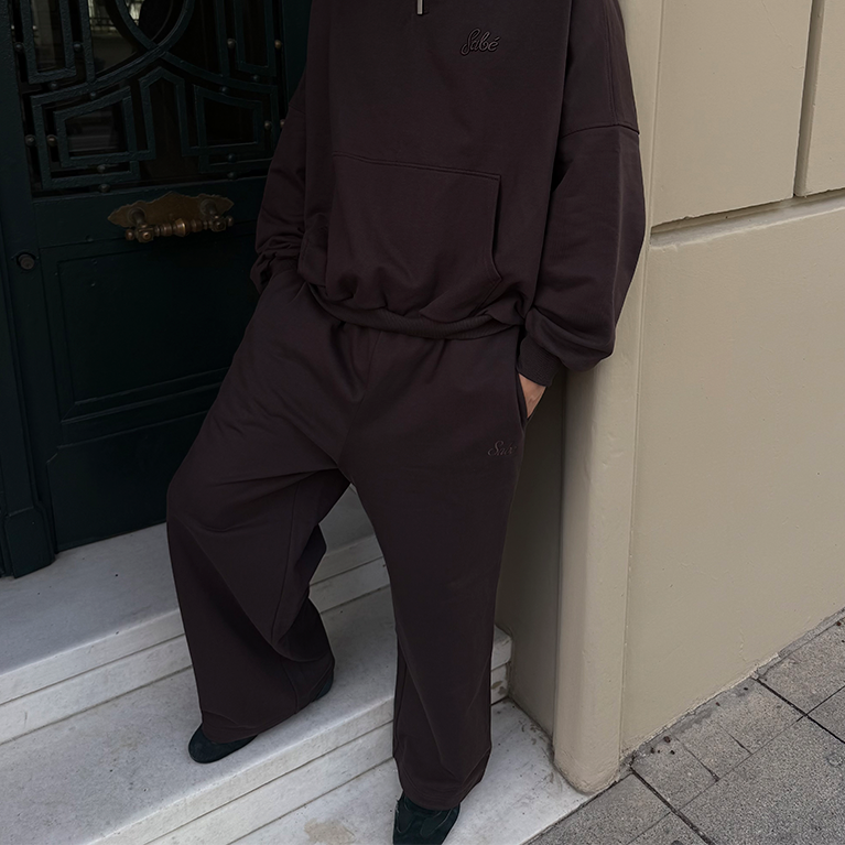 Брюки Sabe Classic Logo Sweatpants Dark Brown фото 4