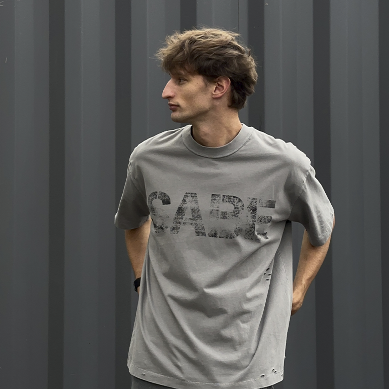 Футболка Sabe T-Shirt Di Mosca Acid Wash Dark Grey фото 3