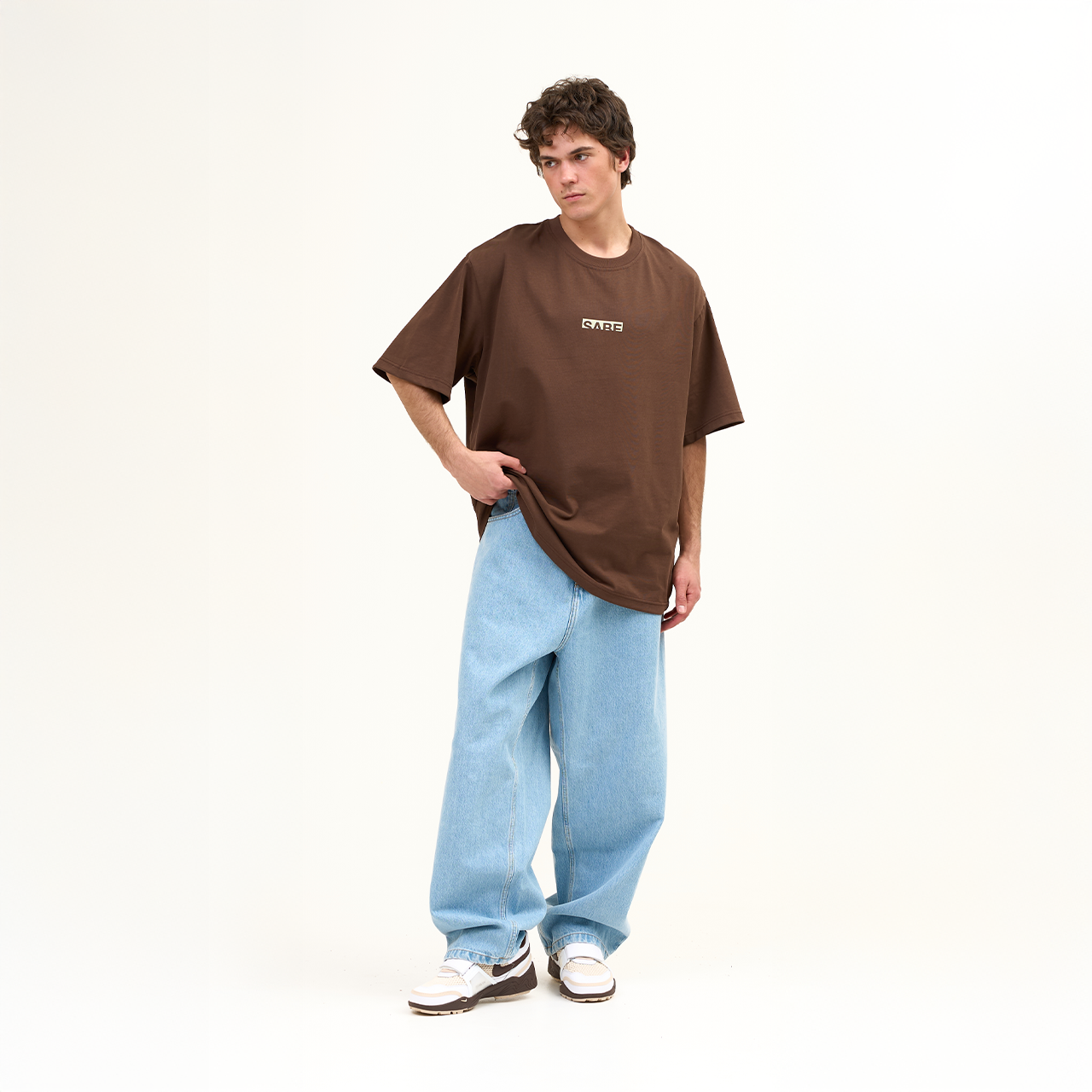 Футболка Sabe Logo T-shirt Brown фото 3