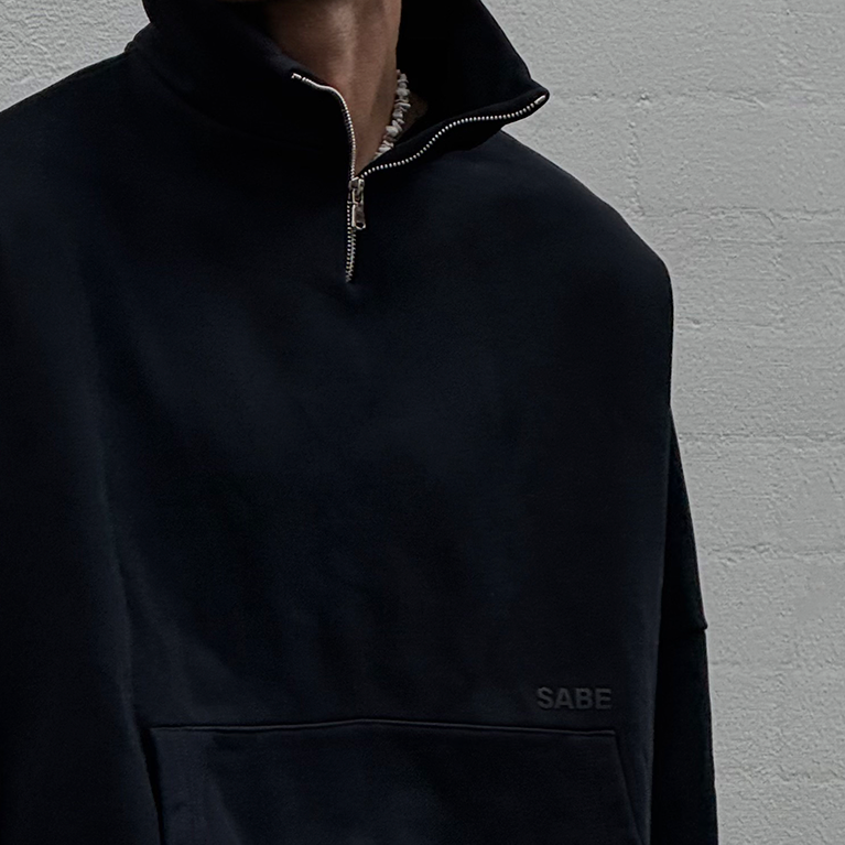 Зип-анорак Sabe Logo Half-Zip Black фото 6