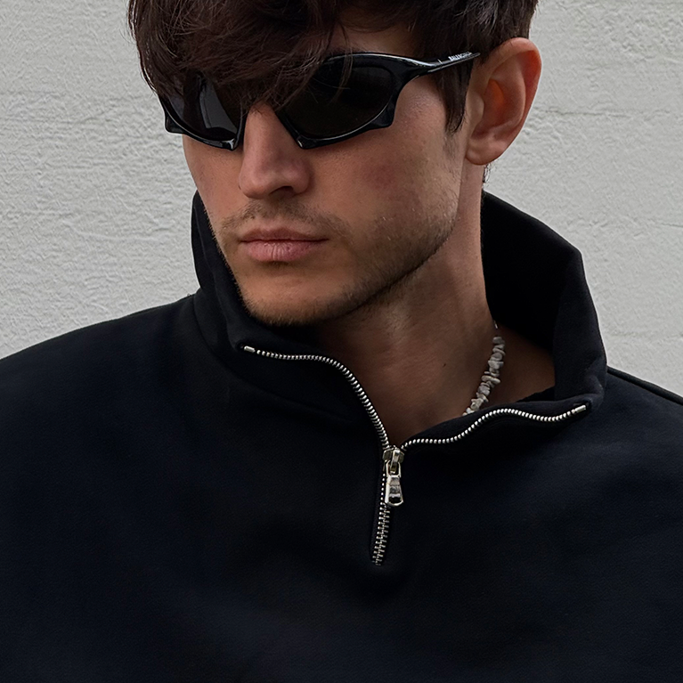 Зип-анорак Sabe Logo Half-Zip Black фото 2